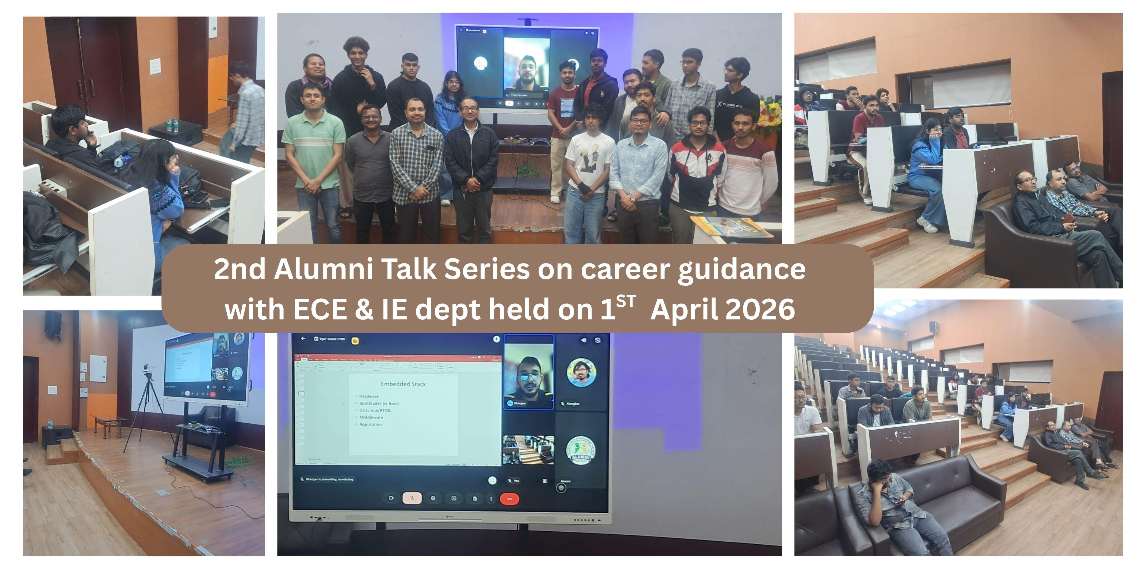 2nd alumni talk series on career guidance with ECE and IE dept held on 1st April 2026